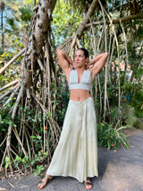 Beige flare pants