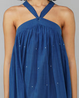 Indigo cross back dress