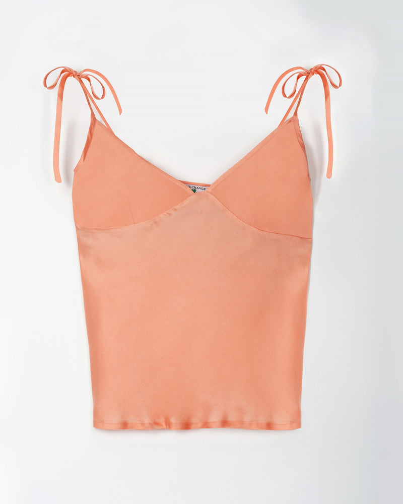 Vegan silk pink top