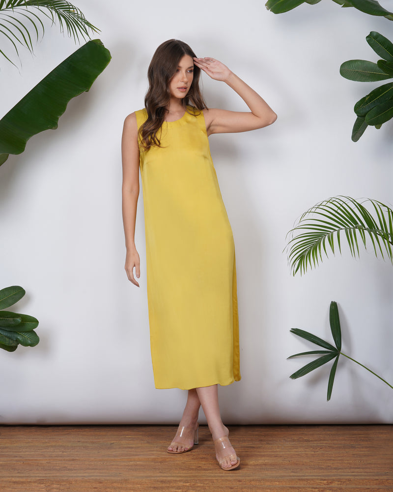 VEGAN SILK SLIP DRESS