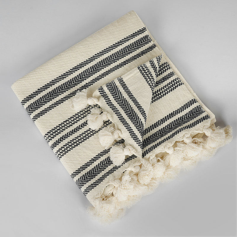 Handloom Hand Towel with Tassels